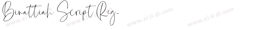 Binattiah Script Reg字体转换